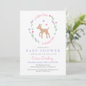 Oh Deer Woodland Theme Baby Shower Invitation (Standing Front)