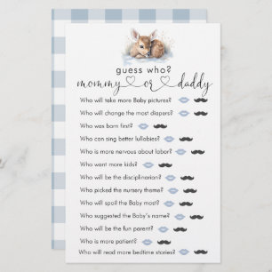 Oh Deer Woodland Winter Baby Show "Guess Who" Game