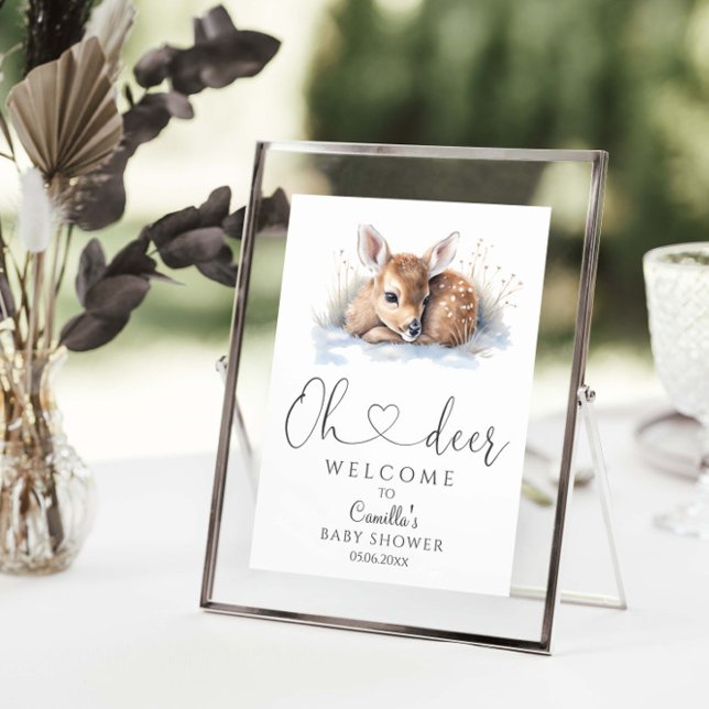 Oh Deer Woodland Winter Baby Shower  Poster (Creator Uploaded)