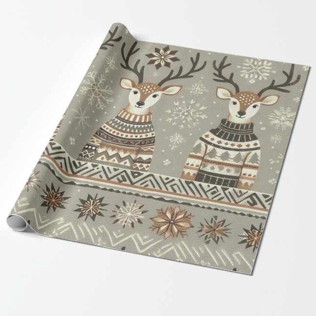 Oh Deer! Wrapping Paper (Unrolled)