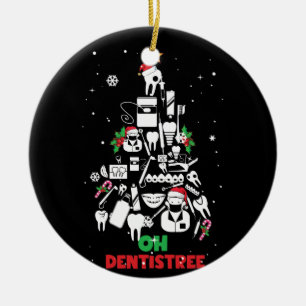 Oh Dentistree Dentist Dental Teeth Christmas Tree Ceramic Ornament
