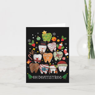Oh Dentistree Merry Christmas Dental Funny Teeth T Card