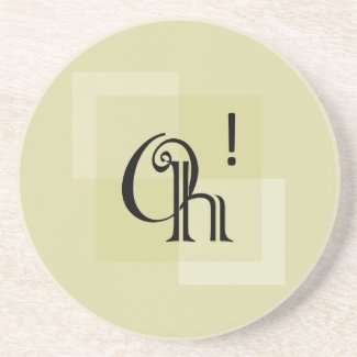 Oh! Elegant Yellow Green Modern Typography Art