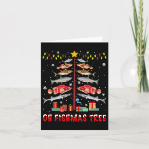 Oh Fishmas Tree Fishing Fisherman Christmas Xmas F Card