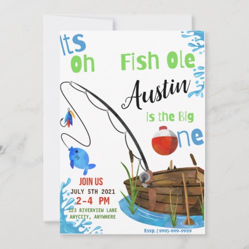 Oh FishOle Birthday Invitation Card