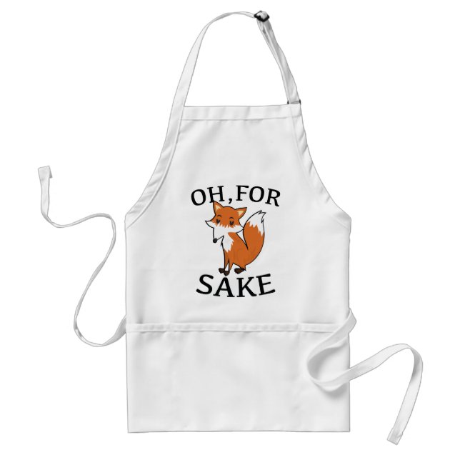 Oh, For Fox Sake Adult Apron (Front)