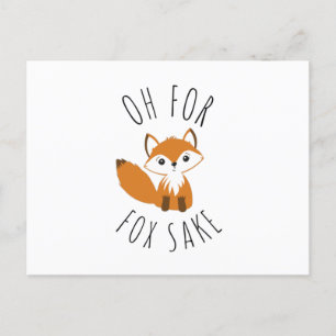Oh for Fox Sake Announcement Postcard