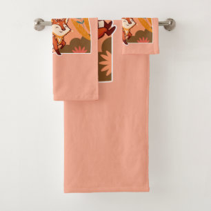 Oh For Fox Sake Cute and Funny Fox Bath Towel Set