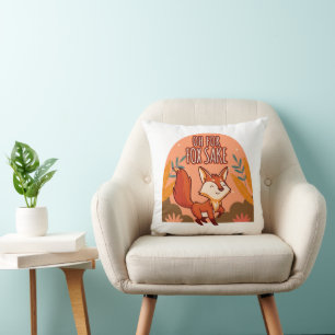Oh For Fox Sake Cute and Funny Fox Throw Pillow