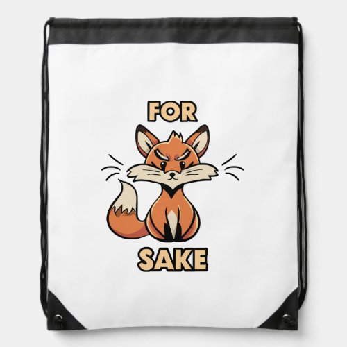 oh for fox sake drawstring bag