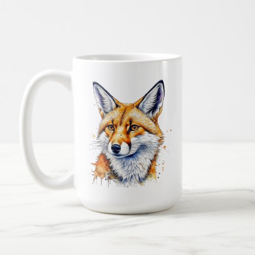 Oh For Fox Sake Funny Watercolor Fox Quote Coffee Mug