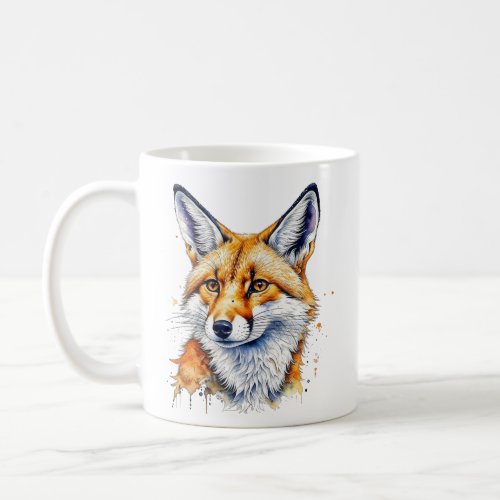 Oh For Fox Sake Funny Watercolor Fox Quote Coffee Mug