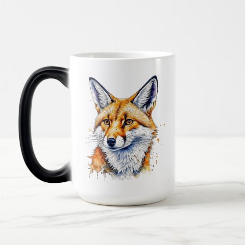 Oh For Fox Sake Funny Watercolor Fox Quote Magic Mug