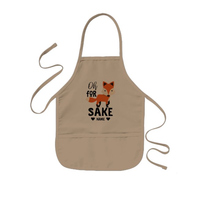 Oh For Fox Sake Kids' Apron (Front)