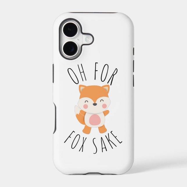 Oh for Fox Sake Square Iphone Case (Back)