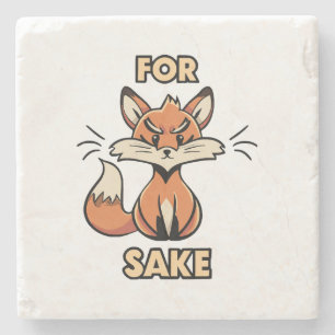 oh for fox sake stone coaster