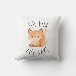 Oh for Fox Sake Throw Pillow