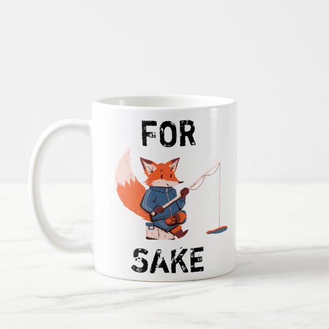 Oh! For fox sake travel coffee tea Two-Tone Coffee Coffee Mug (Left)