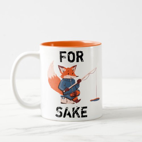 Oh For fox sake travel coffee tea  Two_Tone Coffee Mug