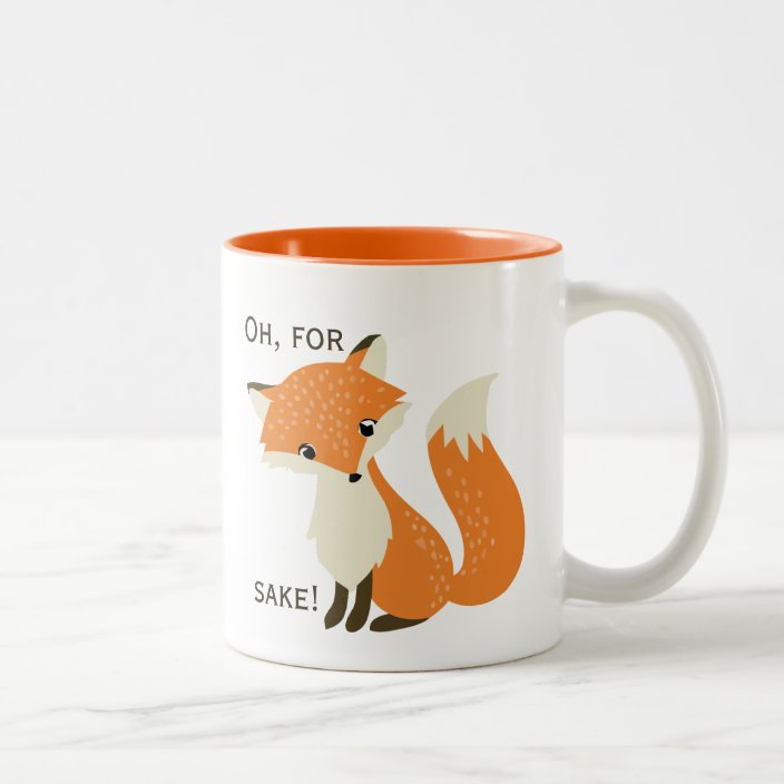 Oh, For Fox Sake Two-Tone Coffee Mug | Zazzle.com