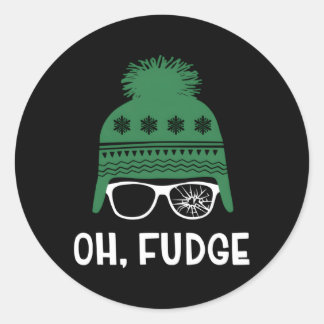 Oh Fudge Saying Classic Round Sticker