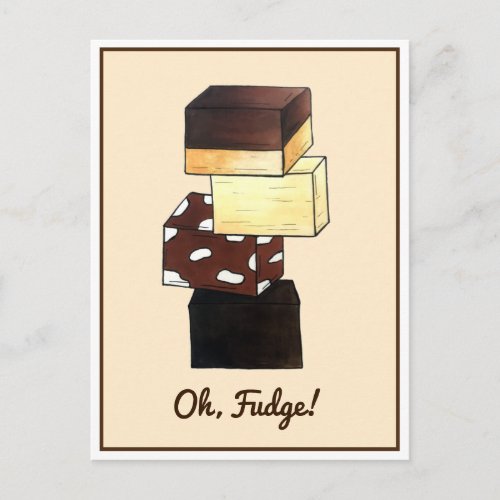 Oh Fudge Sorry I Forgot Your Birthday Foodie Postcard