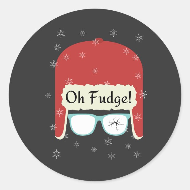  oh fudge T-Shirt Classic Round Sticker (Front)