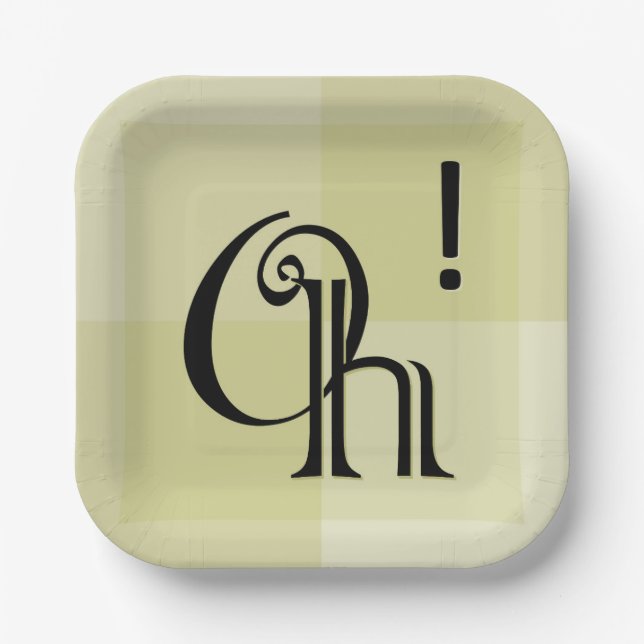 Oh! Fun, Modern All-Occasion Surprise Celebration Paper Plates (Front)