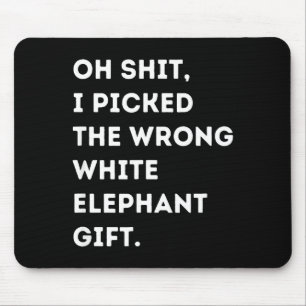 Oh Funny White Elephant For Adults Under 15 20 Mouse Pad