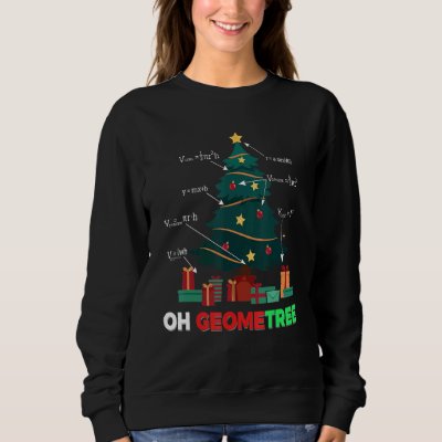 Oh Geometree Christmas Tree Presents Arithmetic Sweatshirt