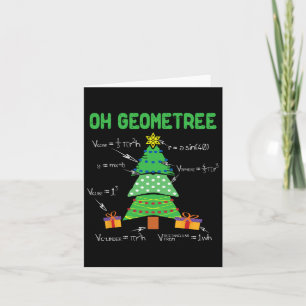 Oh Geometree Geometry Math Science Teacher Christm Card