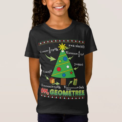 Oh Geometree Geometry Math Teacher Christmas Tree  T_Shirt