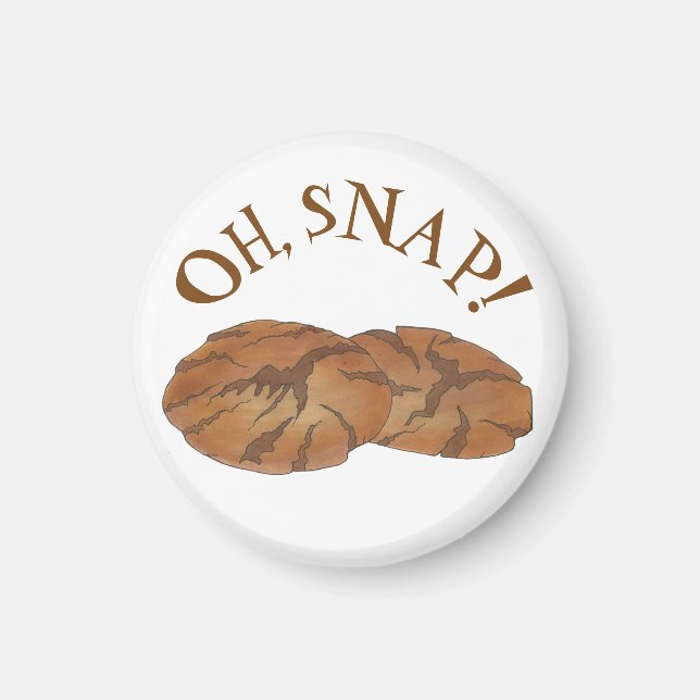 Oh (Ginger) Snap Amish PA Dutch Gingersnap Cookies Magnet (Front)