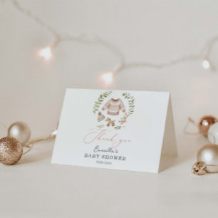 Oh Girl Boho Nursery Girl Vintage Thank You Card