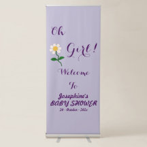 Oh Girl! Cute Daisy Baby Girl Shower Welcome
