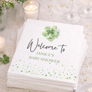 Oh Girl St. Patrick's Day Baby Shower Green  Napkins