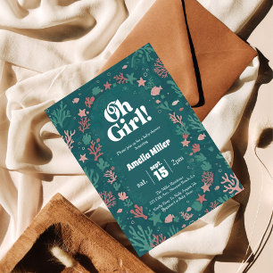 Oh Girl! Under the Sea Baby Shower Invitation