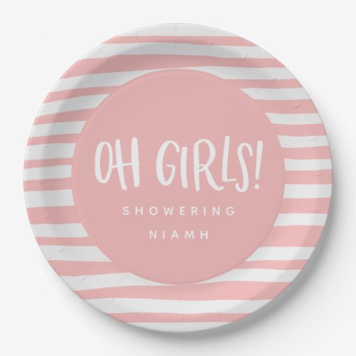 Oh girls twin baby shower party napkins paper plates
