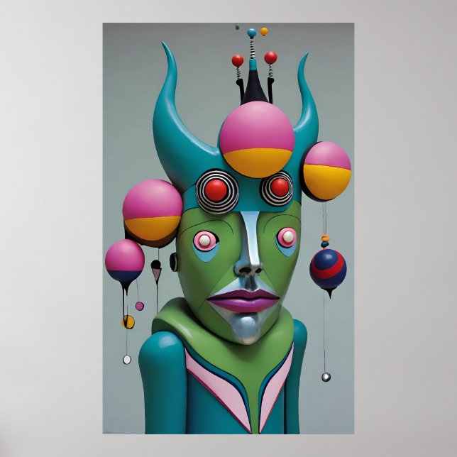 Oh God You Devil - Ken Gage Surreal Art Poster (Front)