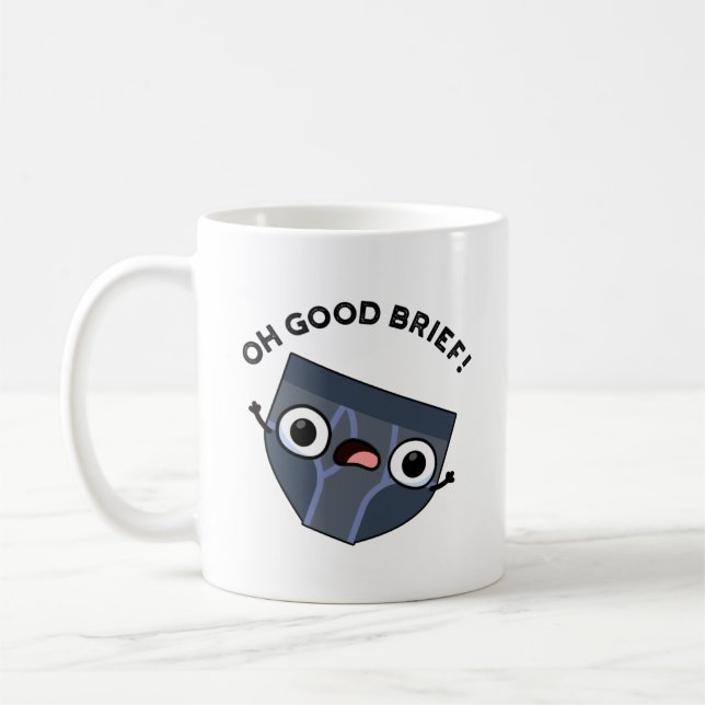 Oh Good Brief Funny Underwear Pun  Coffee Mug (Left)