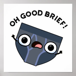 Oh Good Brief Funny Underwear Pun Poster