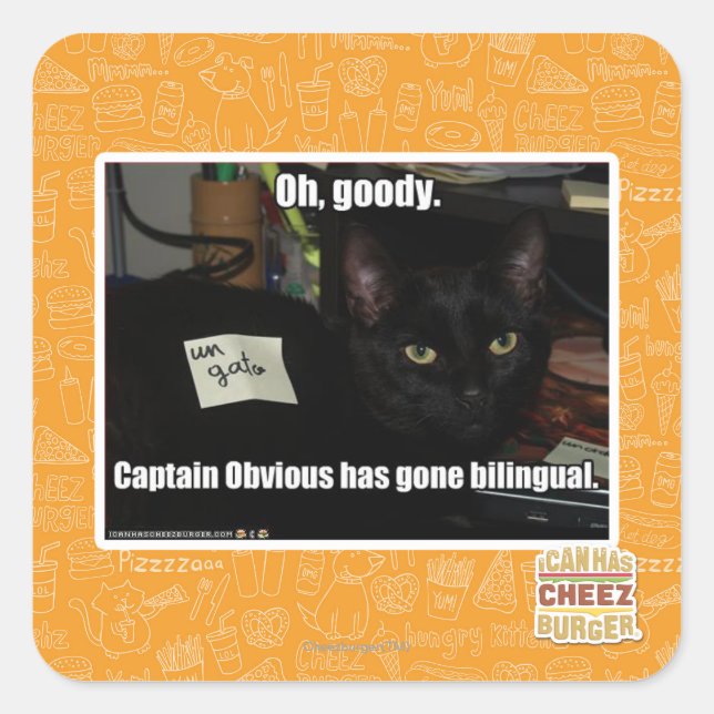 Oh, goody. square sticker (Front)