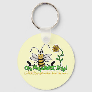 Oh HapBee Day Keychain