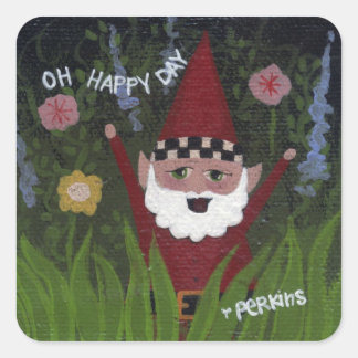 Oh Happy Day Gnome Sticker