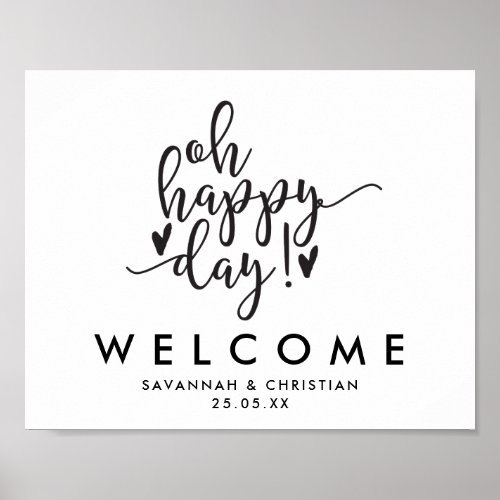 Oh Happy Day Script Wedding  Welcome Poster