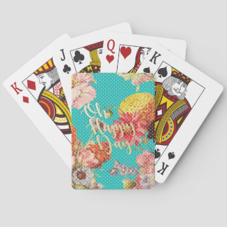 Oh Happy Day! - Teal Poker Cards