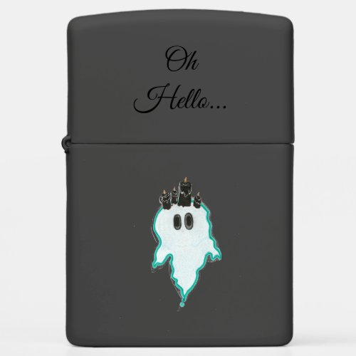 Oh HelloThe Friendly Candle Ghost zippo Zippo Lighter