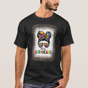 Oh Hey 2nd Grade Girl Second Tie Dye Messy Bleache T-Shirt