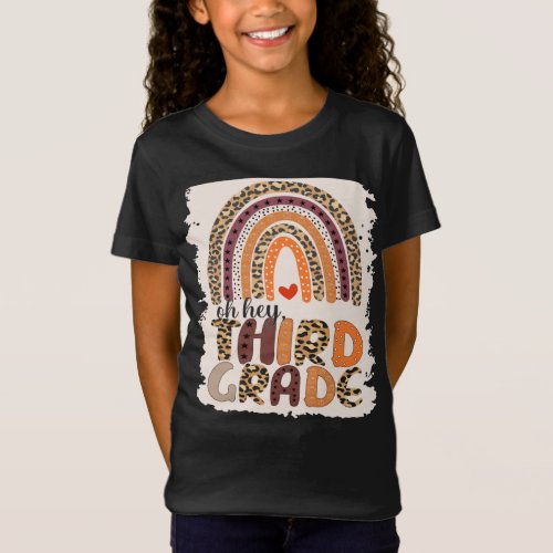 Oh Hey 3rd Grade Bleached 1st Day Of School Girls T_Shirt