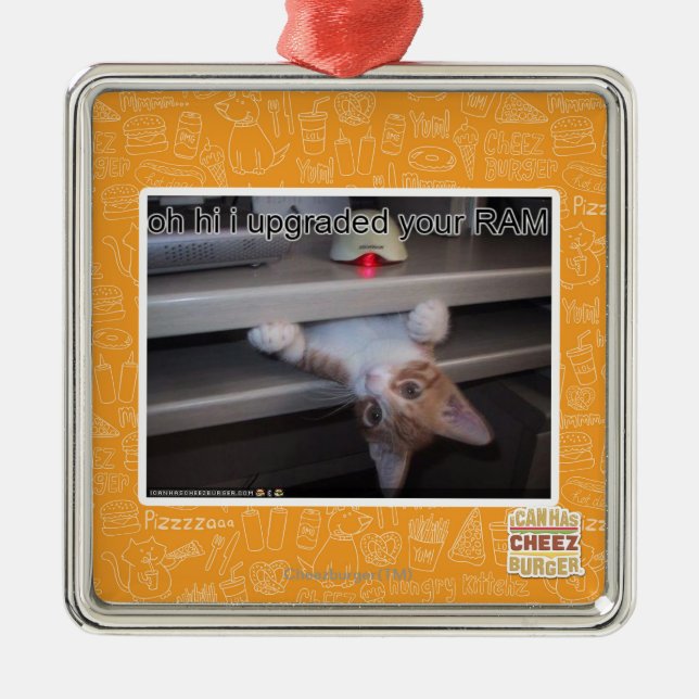 oh hi i upgraded your RAM Metal Ornament (Front)